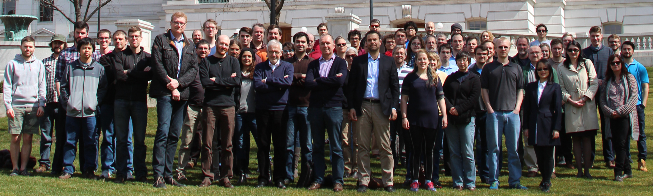 WIPAC group photo in front of capitol building in Madison, WI