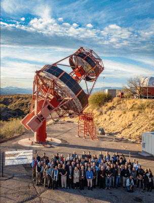 The Schwarzschild-Couder Telescope at the Fred Lawrence Whipple Observatory on Mt. Hopkins in Arizona.