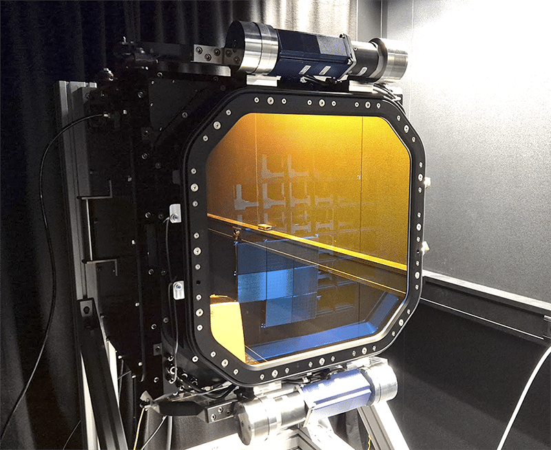 A prototype of the SST camera, showing only a quarter of its pixels installed